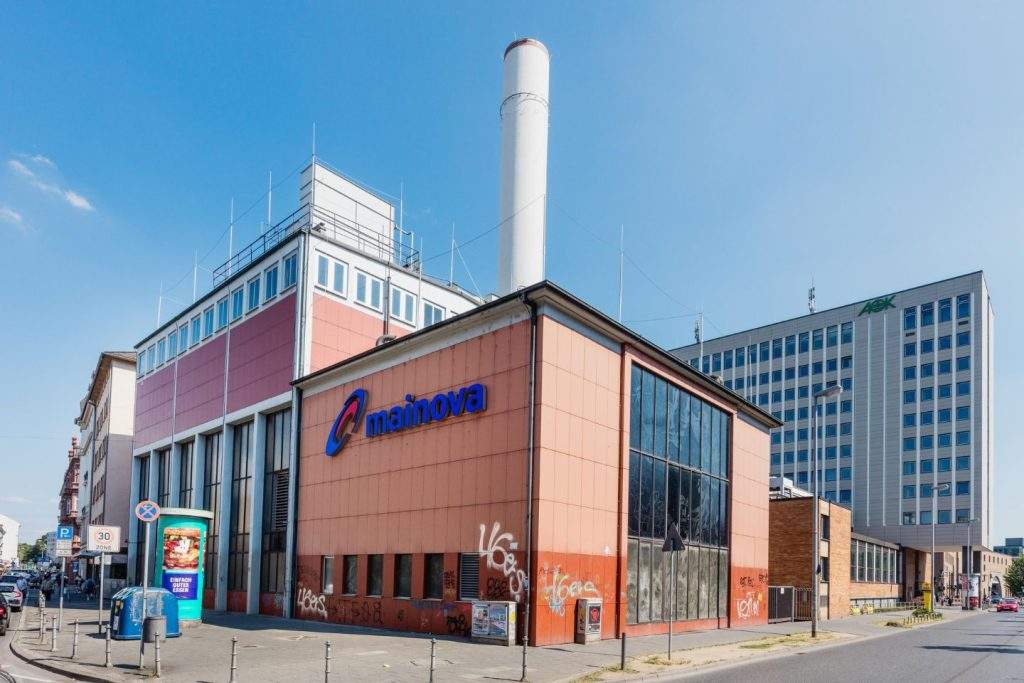 Ein Heizkraftwerk des Stromanbieters Mainova in Frankfurt-Mitte.